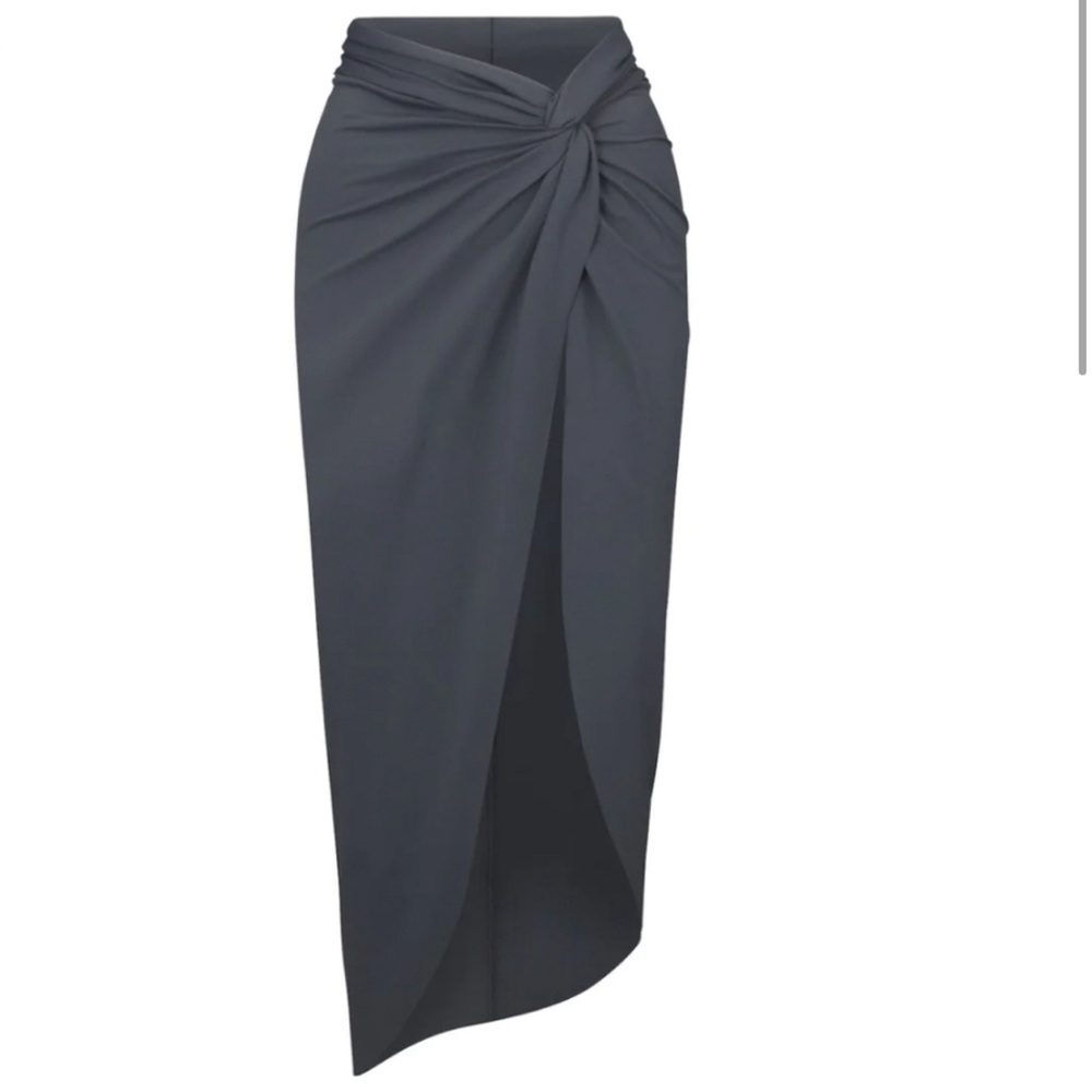 NWT Skims Swim Grey Wrap Sarong Maxi Skirt